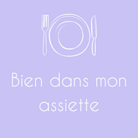 texte bien dans mon assiette avec une assiette et des couverts